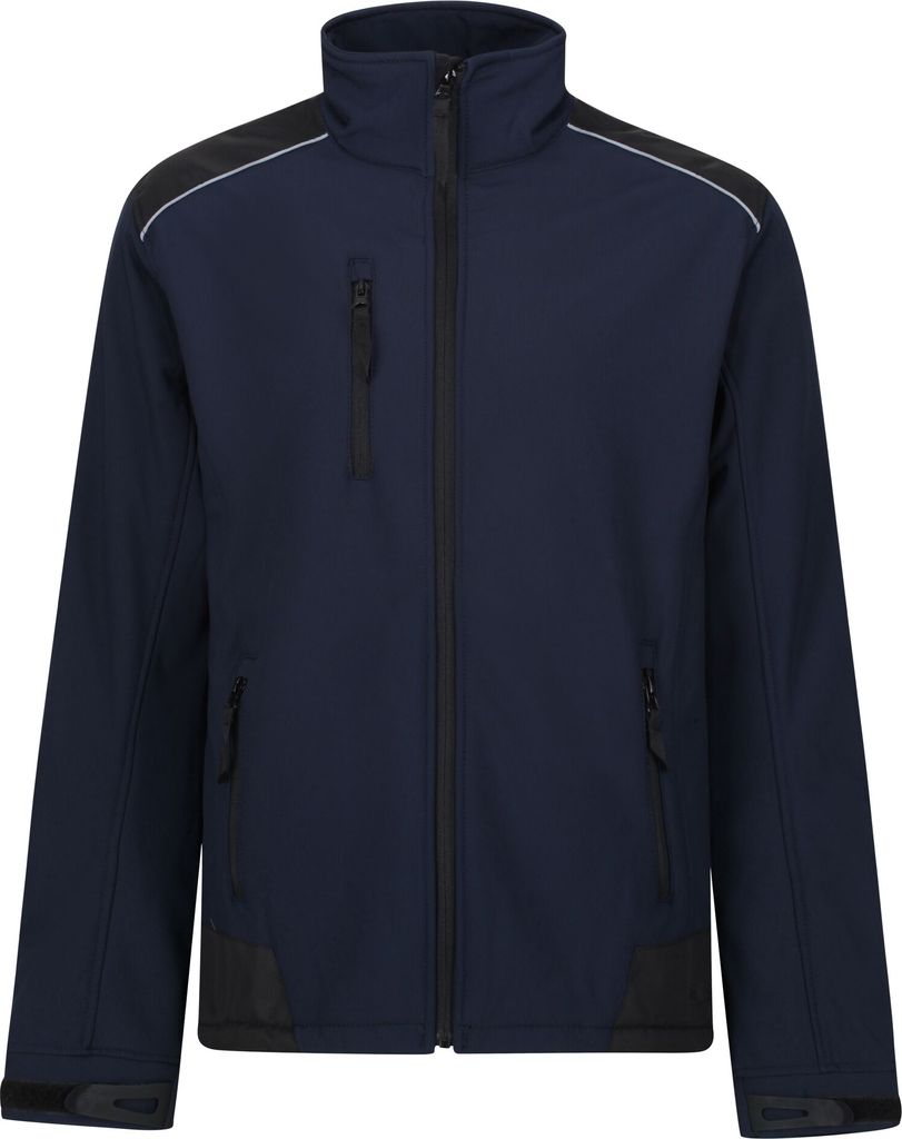 Regatta Sandstorm Herren Arbeitsjacke / Softshell-Jacke BC815 (S) (Marineblau/Schwarz)