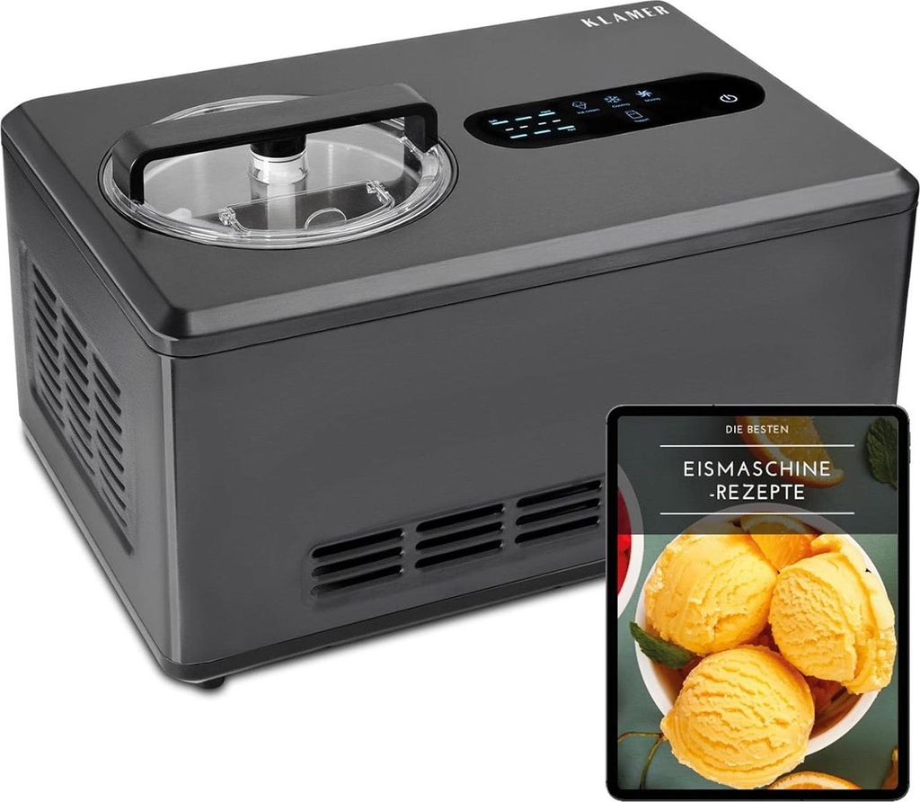 KLAMER 2-in-1 Eismaschine & Joghurtbereiter 2 L, 220 W Produktbild 