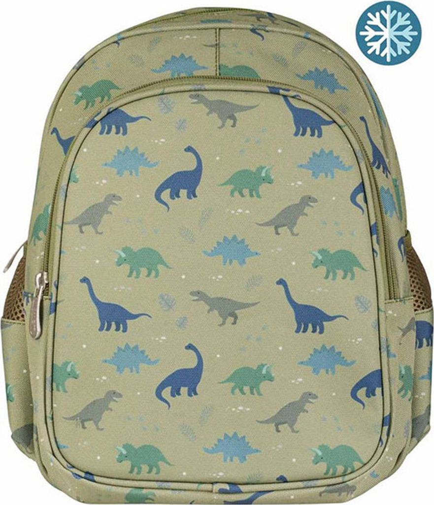 A Little Lovely Company Rucksack 16L Dinosaurier Hellgrün Produktbild 