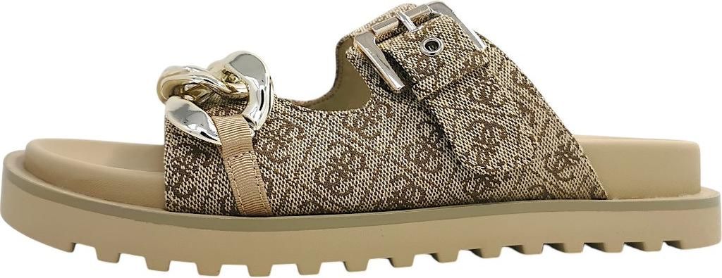 Guess Fatema 2 Damenschuhe Sandalen Bequem Pantolette Beige Productafbeelding 