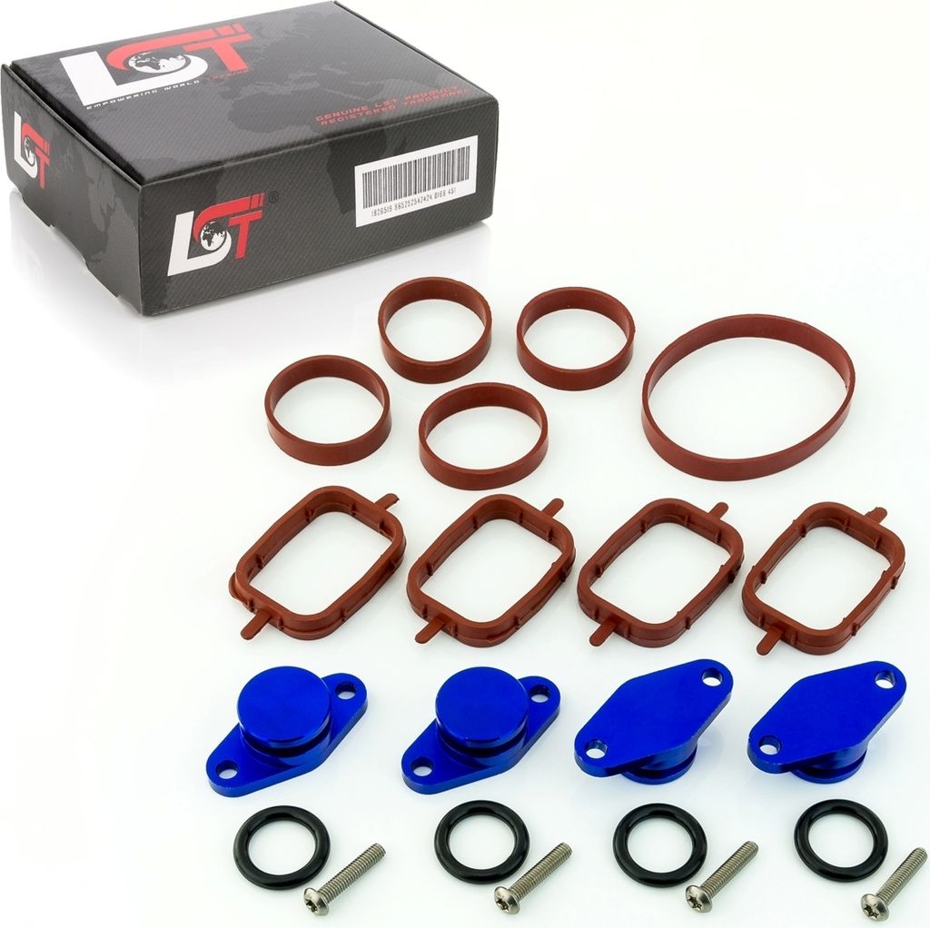 4x Drallklappen Set 22mm blau Ansaugbrücke Dichtung Schraube für BMW X3 1er 3er