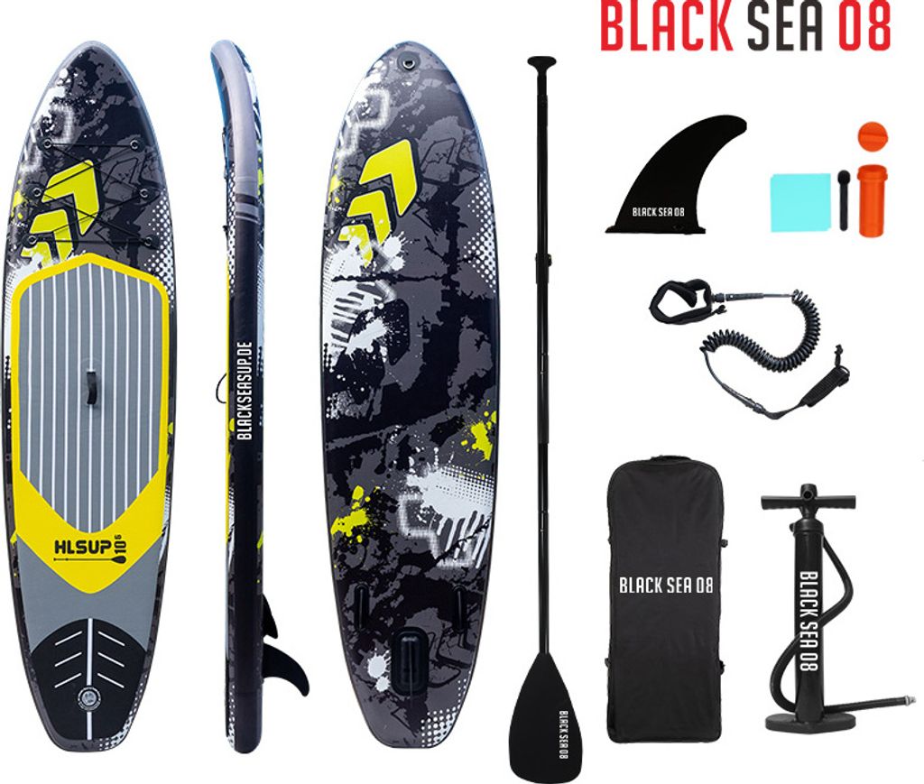 Black Sea 08 Yellow Stone Aufblasbares Stand Up Paddle Board 10'6