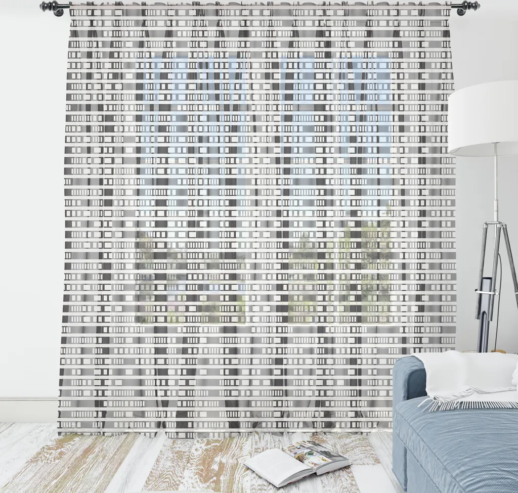 Tapisserie Abstraite ABAKUHAUS en Satin Gris Anthracite 240 x 274 cm