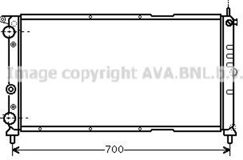 Radiateur moteur AVA FTA2143 Haute Performance - Compatible OE 46466627