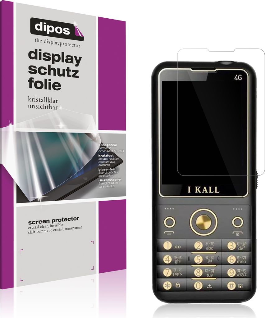 4x Schutzfolie für I Kall K11 Pro 4G klar Displayschutzfolie Folie Display Schutz dipos