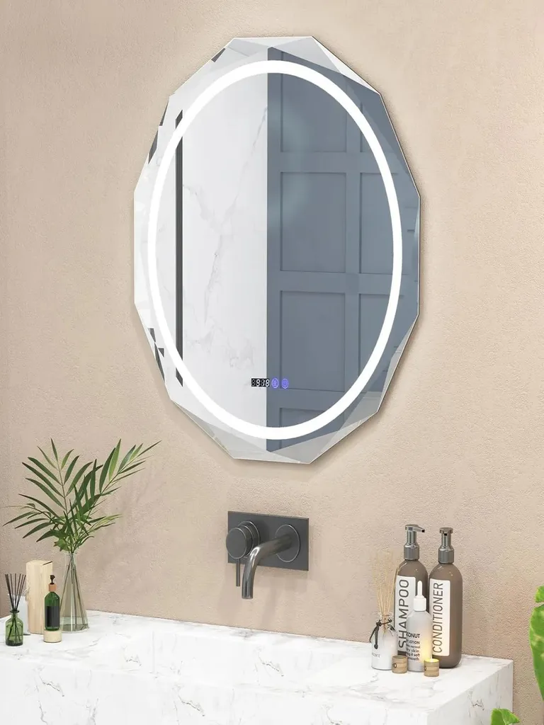 Miroir de salle de bain LED à intensité variable idéal pour maquillage