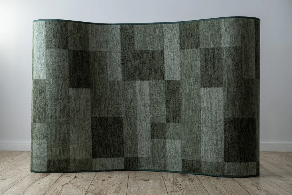 Bande de roulement caoutchoutée ICONA vert 100cm - Tapis de sol 100x100 cm - 3