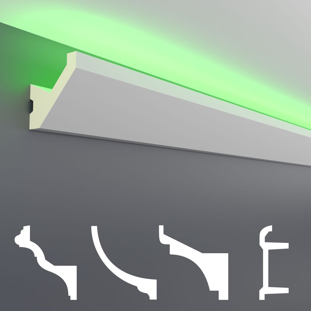 HEXIM LED Stuckleisten Sparpakete - Indirekte Beleuchtung Produktbild 