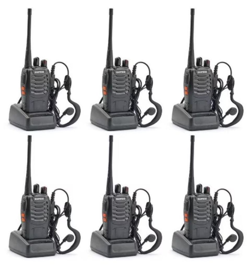 Set mit 6 Baofeng BF-888S-Funkgerten 5W, 6 Kopfhrer Produktbild 