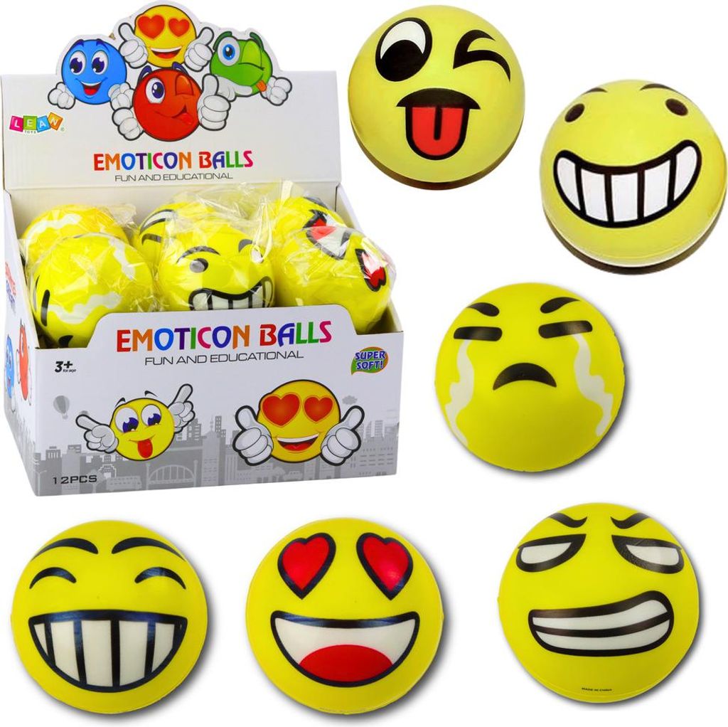 Bouncing Schaumstoff Knetball Emotional Gelb 10Cm