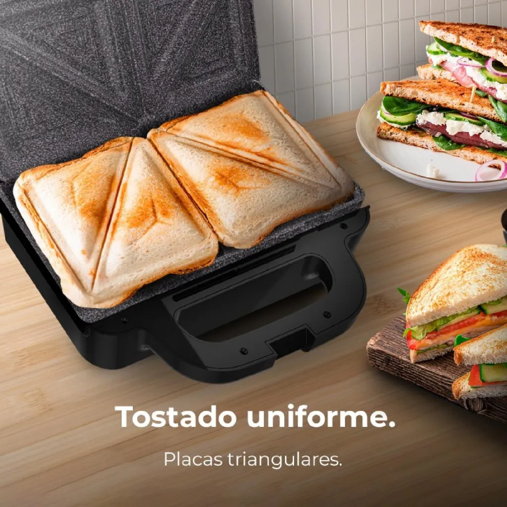 Sandwichmaker Rock'nToast Deep Classic Cecotec Plaques Profondes XL - 4