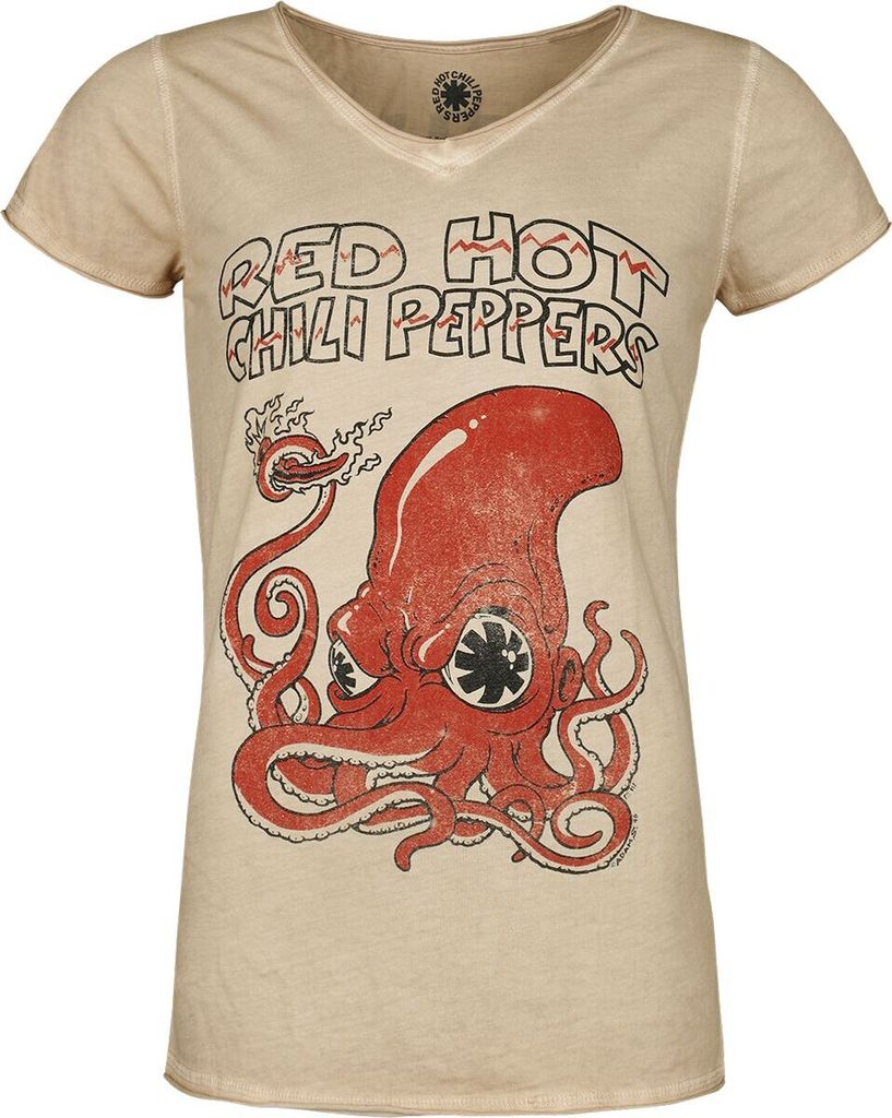 Red Hot Chili Peppers T-Shirt Damen Squid beige XL
