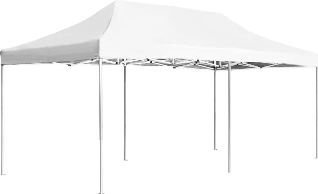 "2026 Promotion" Profi-Partyzelt Faltbar Aluminium 6x3 m Weiß - Pavillons & Partyzelte CC26389