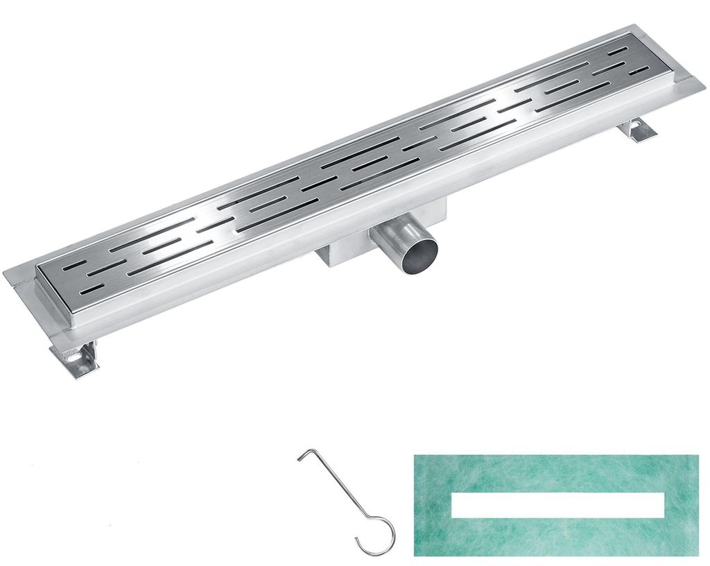 tectake® Duschrinne aus Edelstahl einfache Reinigung Produktbild 