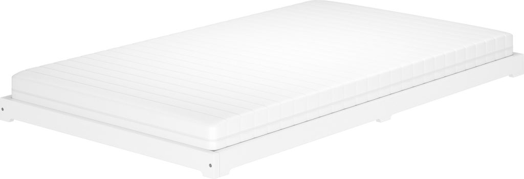 Weißes Teenagerbett Futon extra niedriges Studentenbett Produktbild 