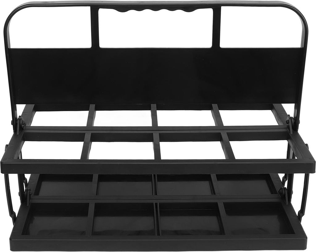 Zusammenklappbarer Wasserflaschenträger 8 Löcher Sport faltbarer Korbhalter für Athleten Schwarz