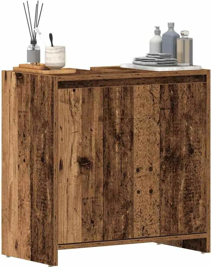 Maison Exclusive Meuble sous lavabo effet bois ancien 60x33x60 cm
