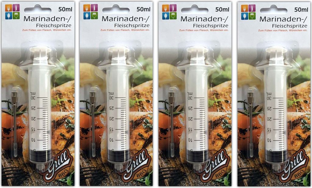 4er Set Marinaden/Fleischspritze Gewürzspritze | Marinadenspritze Marinierspritze