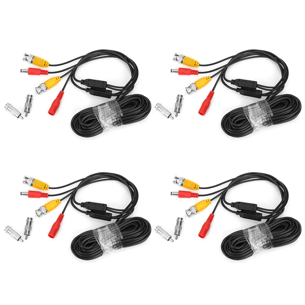 Câble d'alimentation vidéo BNC 20m pour caméra de surveillance CCTV DVR
