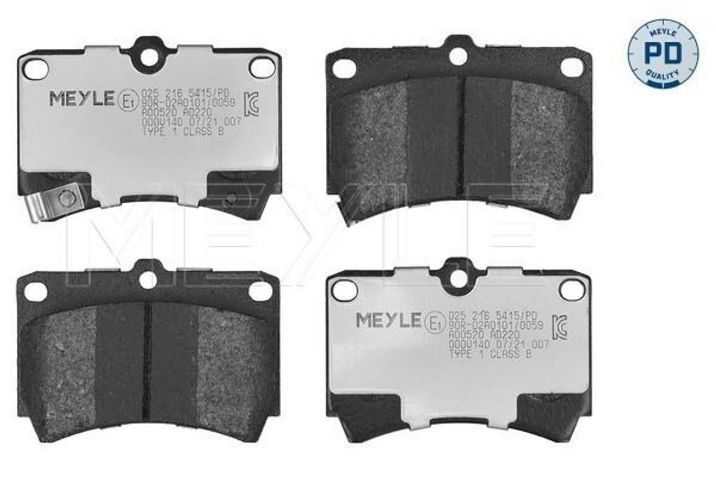 MEYLE 025 216 5415/PD Bremsbeläge Vorne für MAZDA DEMIO Produktbild 