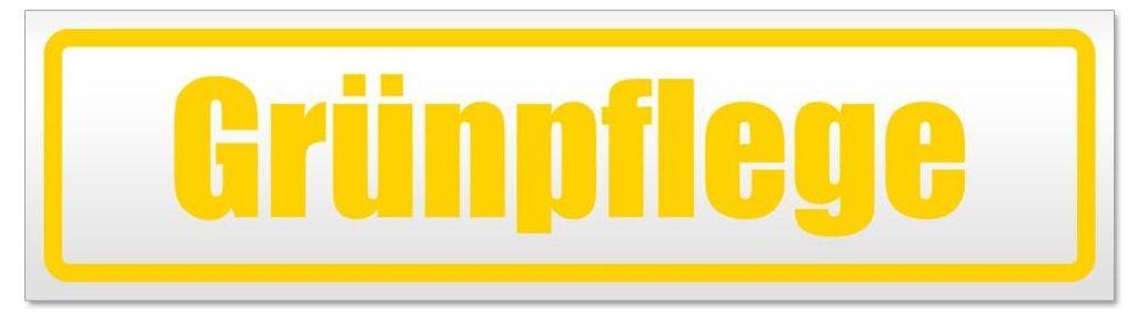 Kiwistar - Autoaufkleber - Gelb - 20 x 5,3 cm - Grünpflege - Hinweis Aufkleber Sticker für Auto, Kfz, Fahrrad, PKW, LKW