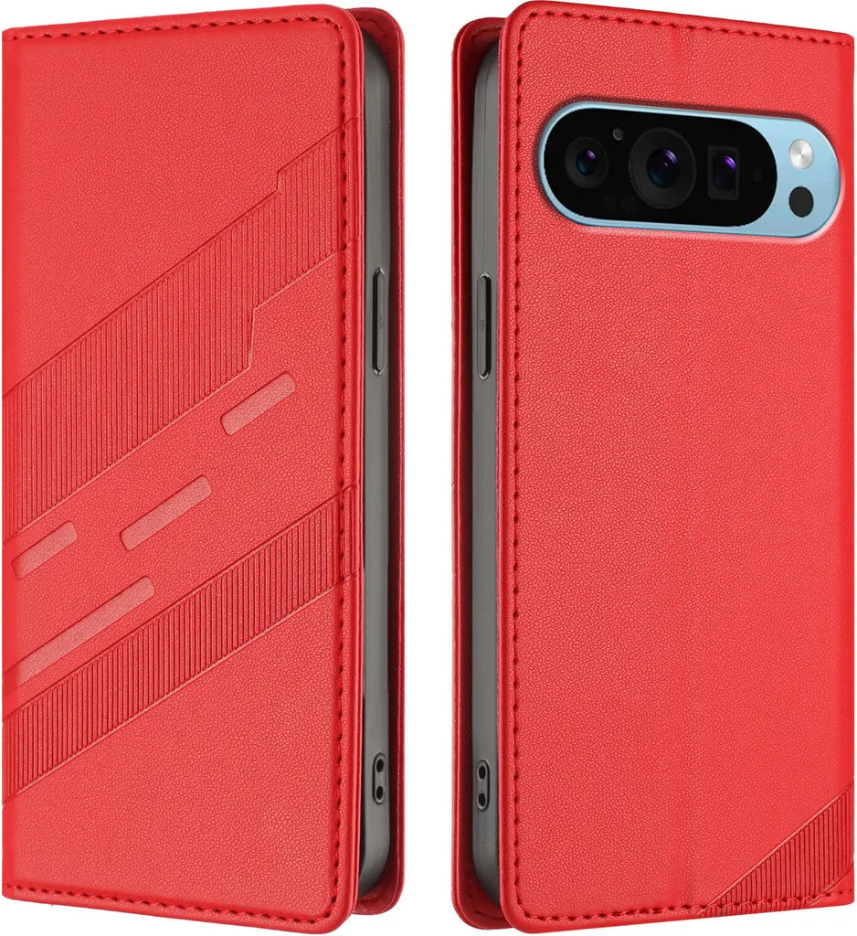 Custodia per Google Pixel 9 Pro XL, custodia a portafoglio in Finto cuoio con slot per schede e funzione stand Rot