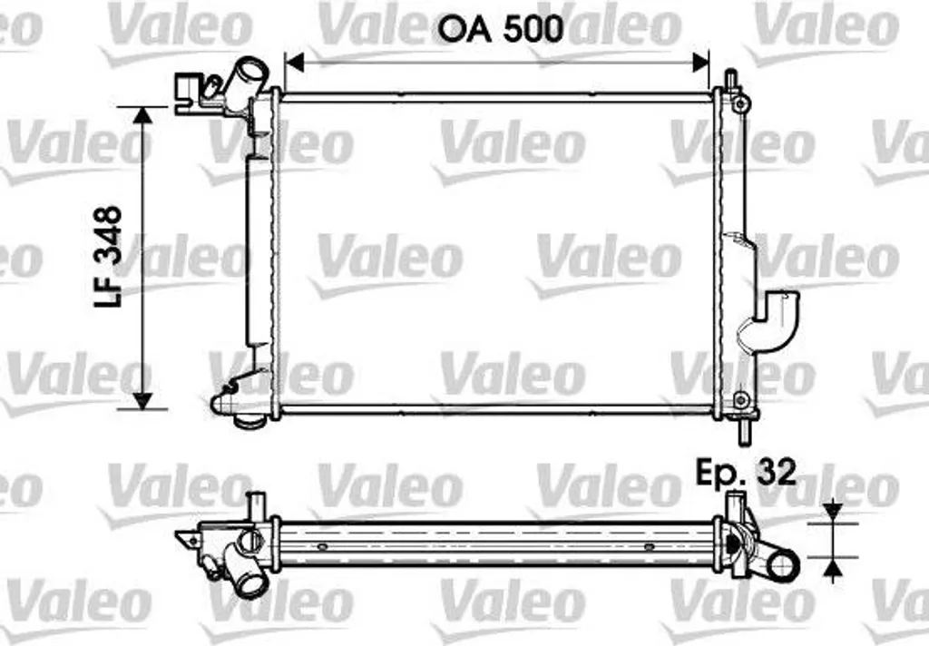 Radiateur de refroidissement eau Valeo 732349 compatible avec Opel Vectra