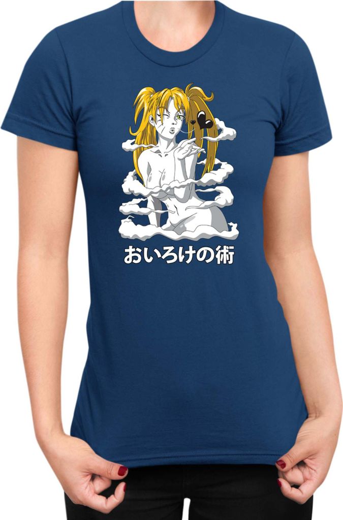 Damen T-Shirt Naruto Naruto Oiroke No Jutsu, Lady M / Dunkelblau