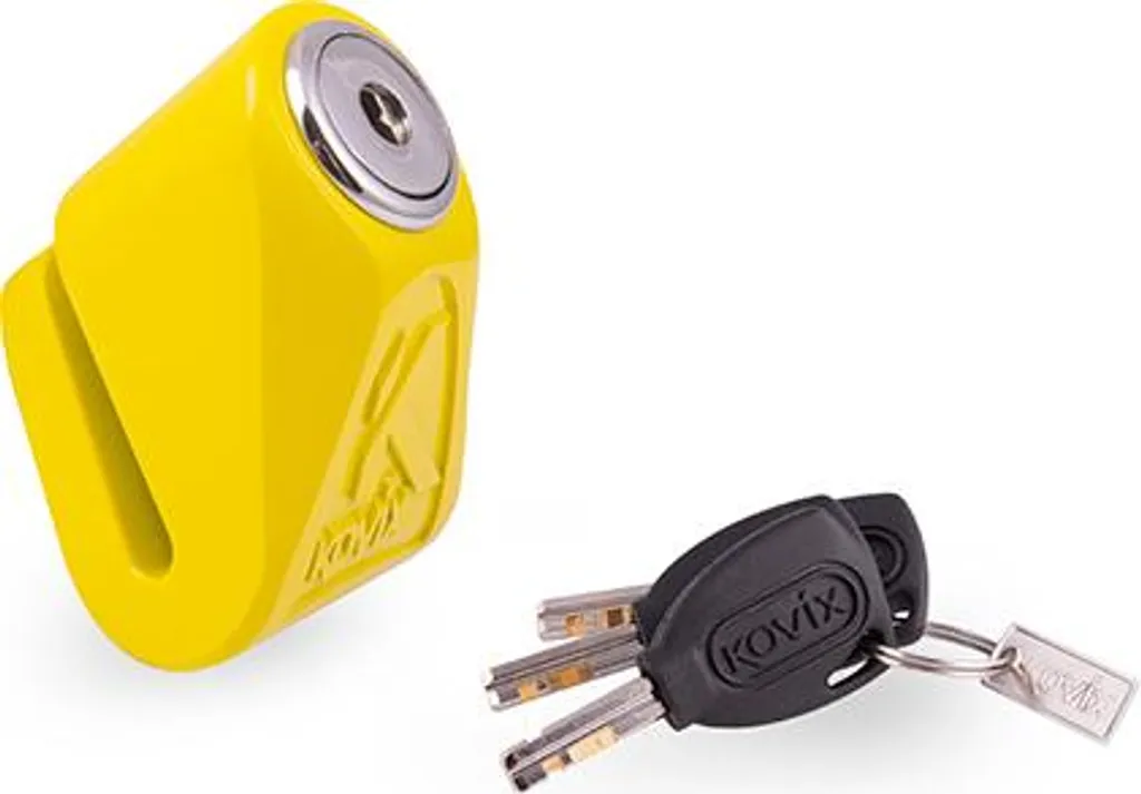 Antifurto Bloccadisco KOVIX KN1 Giallo Fluo per Moto e Scooter - 5