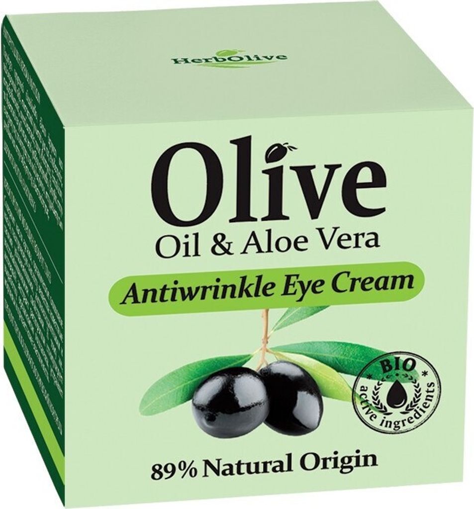 Herbolive Augencreme gegen Falten, Olivenöl & Aloe Vera 15ml