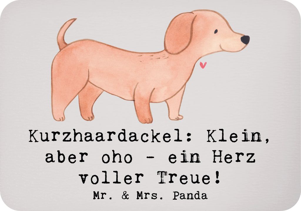 Mr. & Mrs. Panda magnet Kurzhaardackel Herz - Grau Pastell - Geschenk, Hunderassen, whiteboardmagnet, Dackel, Charakter, Hunderasse, Pflege, kleine...