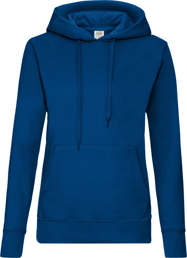 Fruit Of The Loom Lady Fit Pullover mit Kapuze BC363 (XL) (Marineblau)