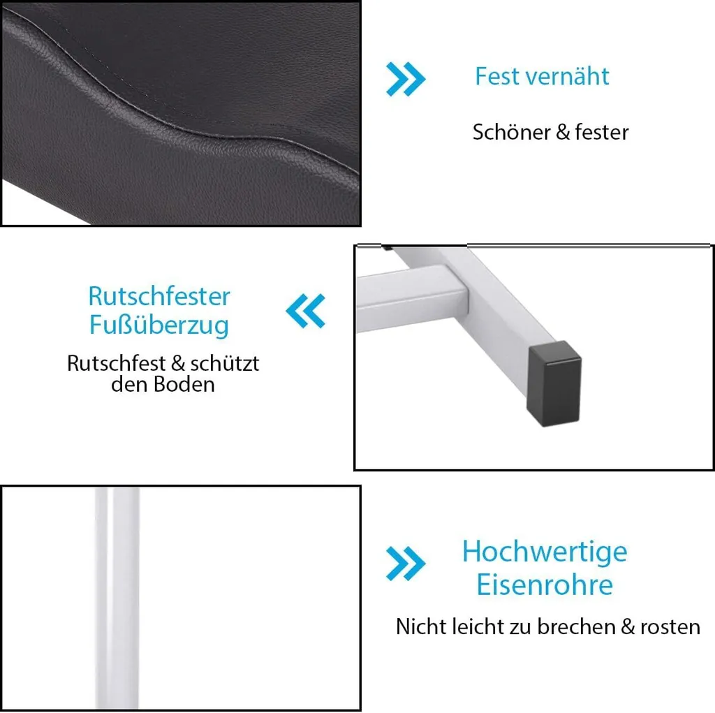 Repose-jambe Professionnel de Manucure avec Support Pieds Réglable Blanc