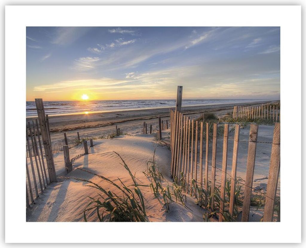 Poster - Poster ohne Rahmen - Westen Sonne Düne - 50x40 cm - Wand Bild - Wanddeko - Wandbilder - Kunstposter - Wandposter - Bilder - Kunstdruck - ...