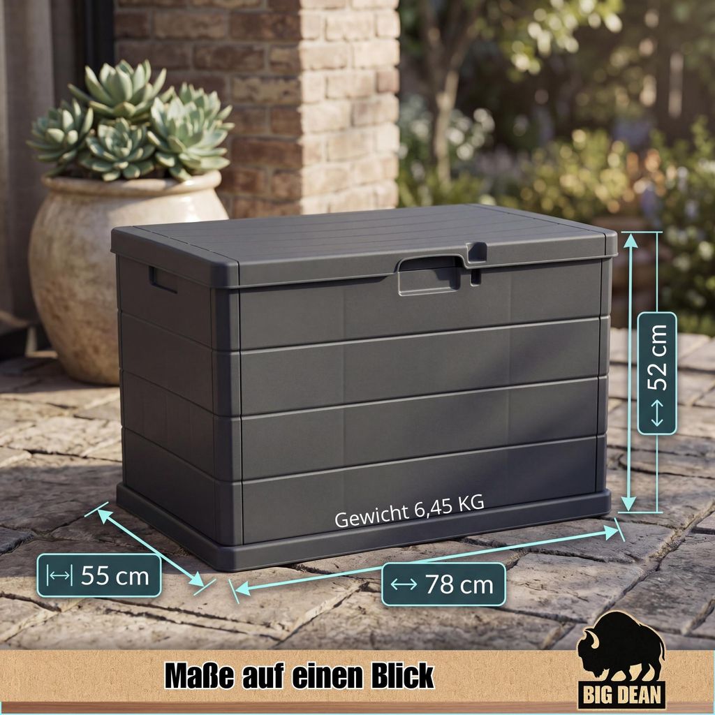 BigDean Stabile Gartenbox Kissenbox Outdoor wasserdicht