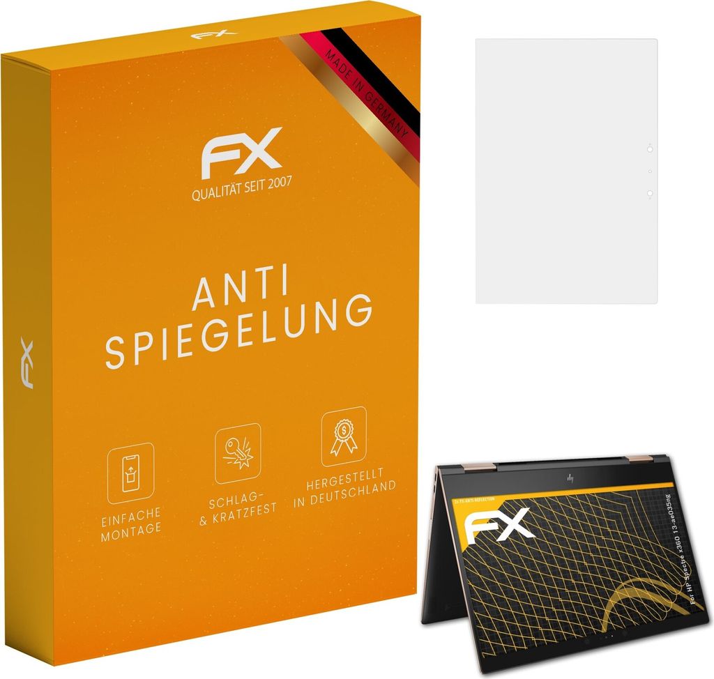 atFoliX FX-Antireflex 2x Schutzfolie kompatibel mit HP Spectre x360 13-ae035ng Displayfolie