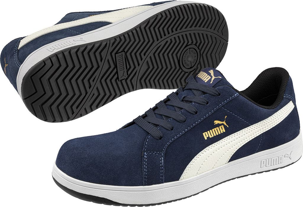 Puma Sicherheitsschuh Iconic Suede Navy Low nach EN ISO Produktbild 