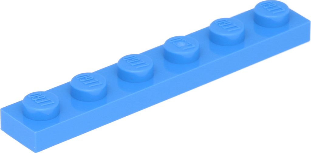 Lego 1x6 Platte 3666 - 250 Stück Mittleres Blau