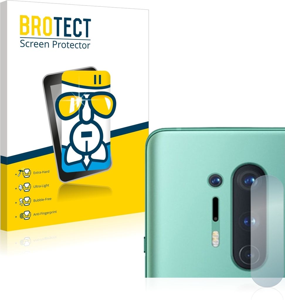 BROTECT Schutzglas für OnePlus 8 Pro (NUR Kameraschutz) Schutzfolie Panzer Folie Glas Display Schutz klar