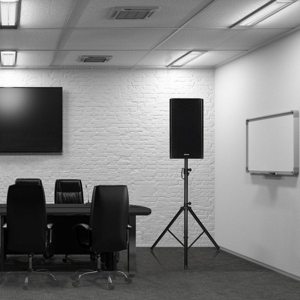 Boxenständer 97 - 183 cm Höhenverstellbarer Lautsprecherständer Schwarz