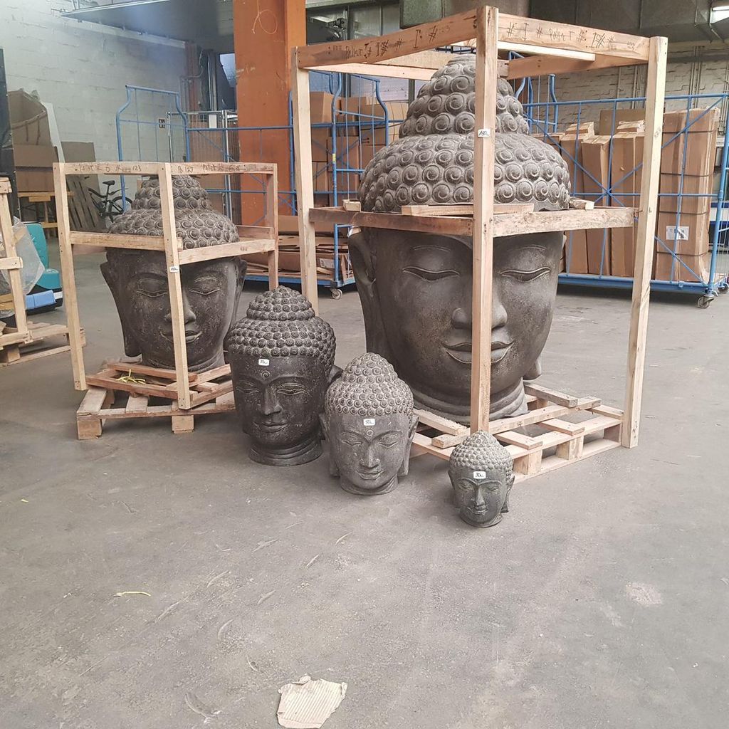 Buddha Kopf Head Steinfigur Skulptur Stein Lavasand Bali Produktbild 