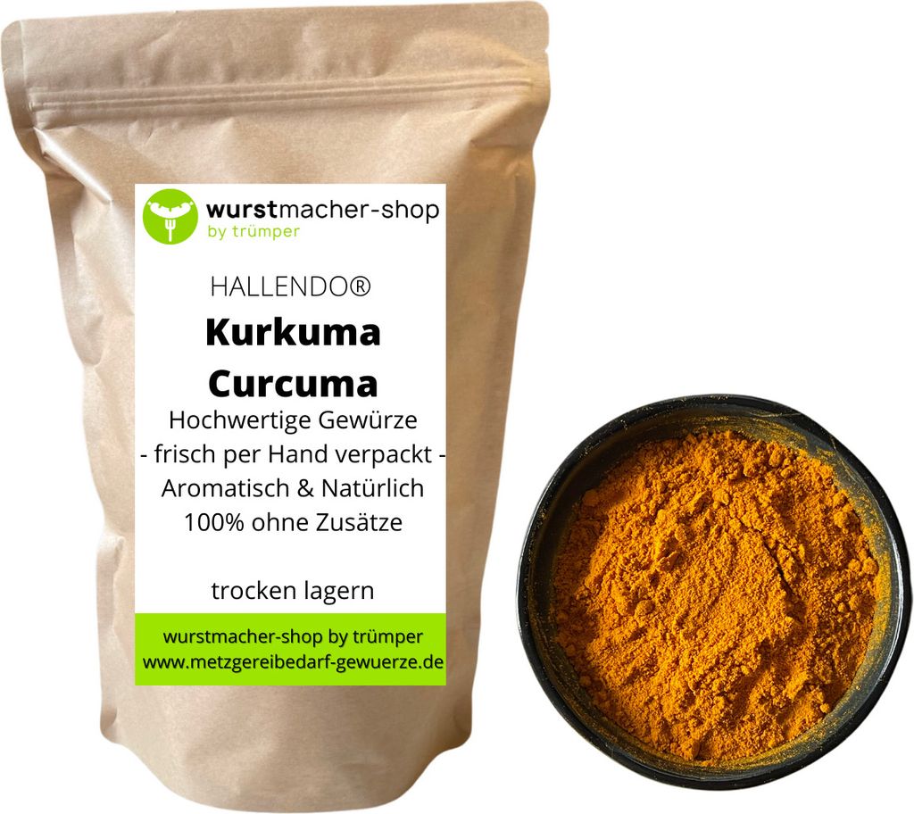Kurkuma Curcuma Gelbwurz ohne Zusätze gemahlen - 250g | wurstmacher-shop by trümper