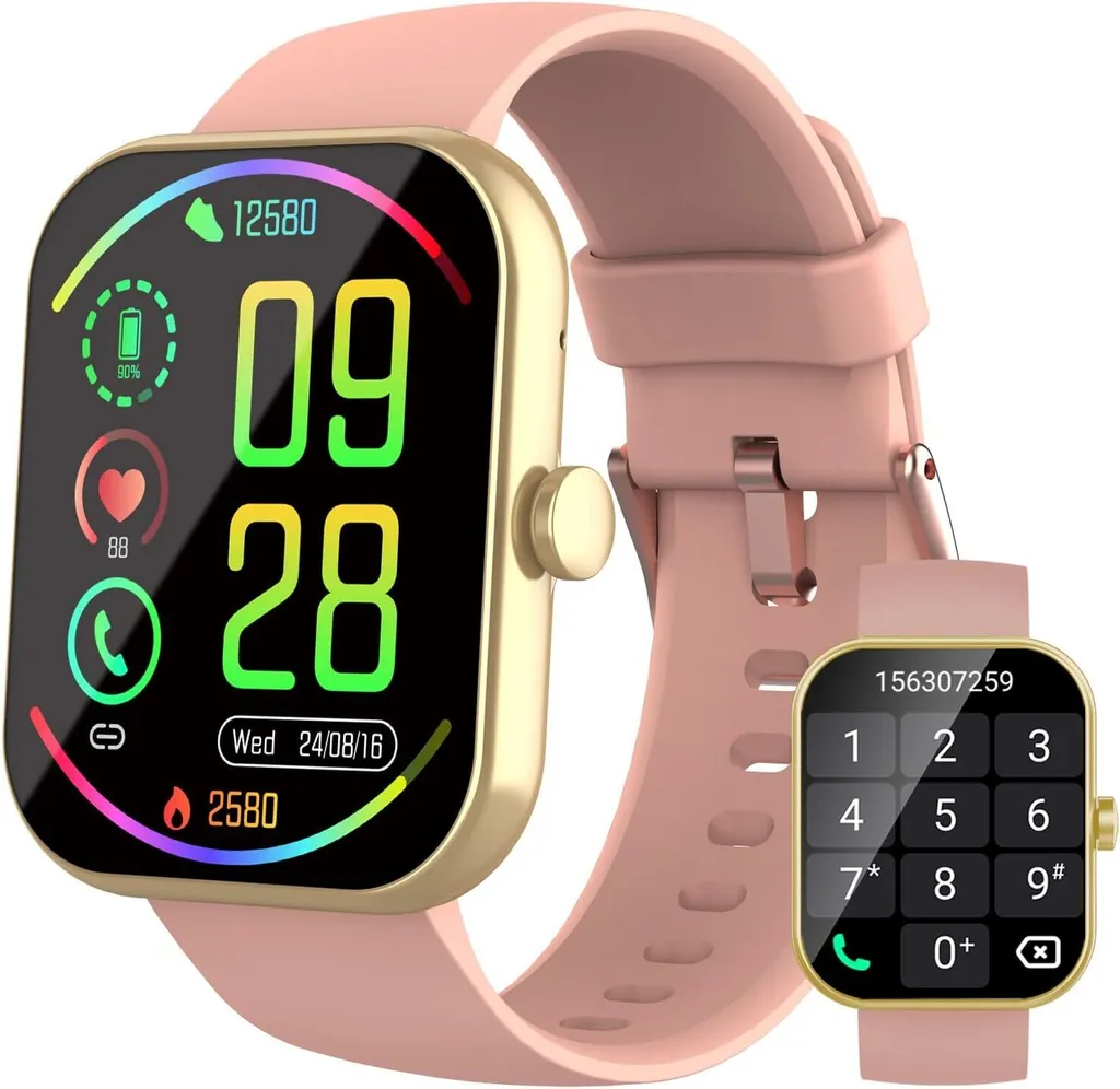Smartwatch Fitness Chiamate Bluetooth Cardiofrequenzimetro Uomo Donna 2026