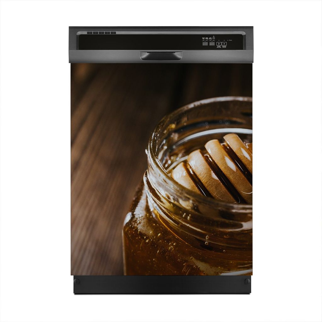 Magnete Dekorative 60x70 cm Küche Magnetmatte Spülmaschine - Honigglas mit Honigstab