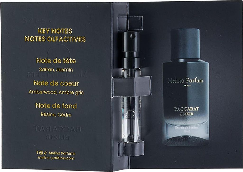 Melina Parfums - Baccarat Elixir - Extrait de Parfum Mixte 2ml