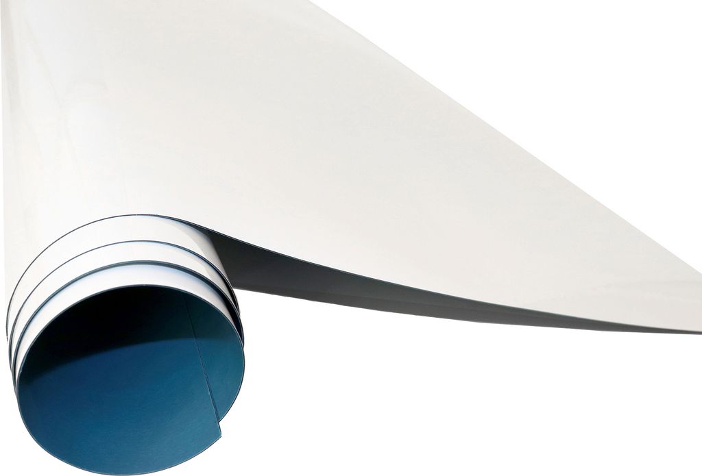 Selbstklebende und magnetische Vinyl- Markerfolie, Farbe:Weiß, Größe :100x400 cm