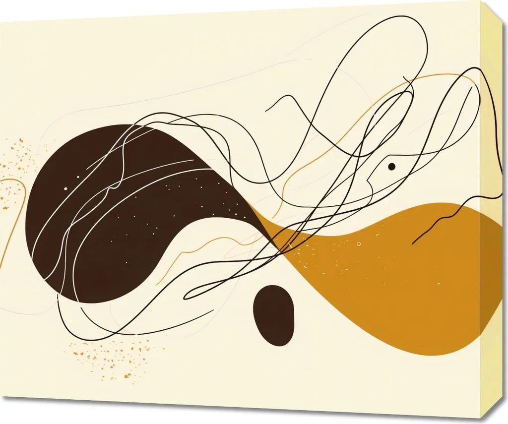 Tableau Image 60 x 50 cm Symphonie de lignes et formes Art Abstrait