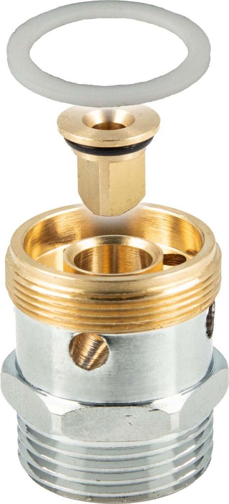 tecuro Rohrbelüfter für Auslaufventile, M28x1 AG x 3/4 Zoll AG, Messing CW617N verchromt