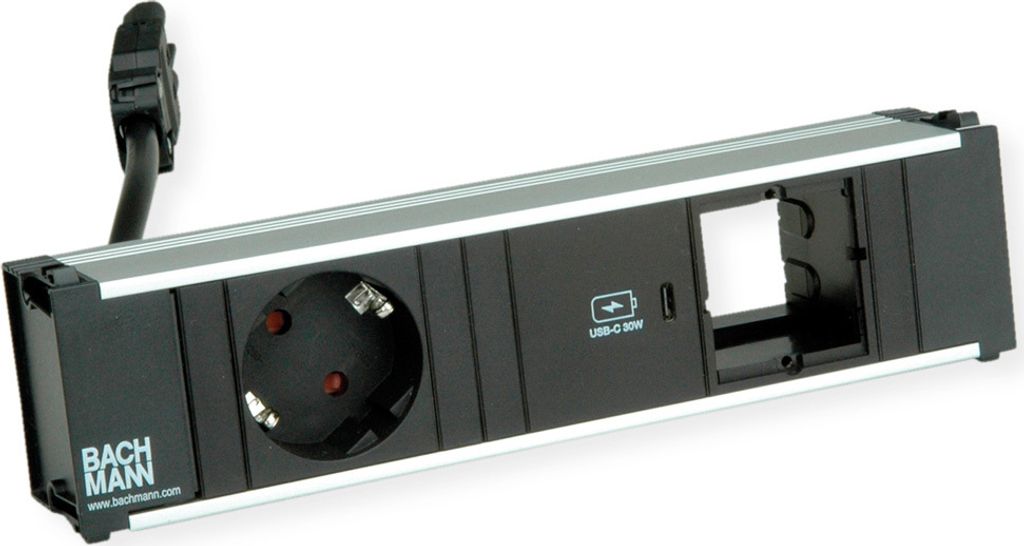 BACHMANN CONI 1xCEE7/3 1xUSB C 30W, Schutzkontakt GST18 Stecker