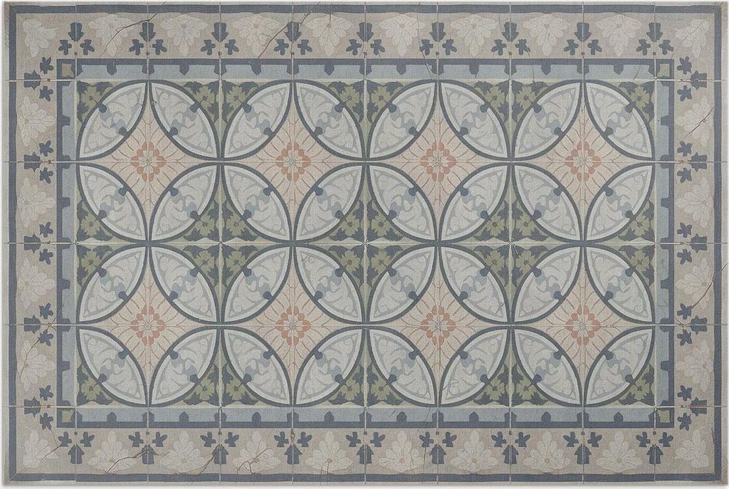 Mosaik aus alten Keramikfliesen – Vinylteppich – 60x90 cm – Outdoor Teppich – Terrasse – Wetterfest – Modern